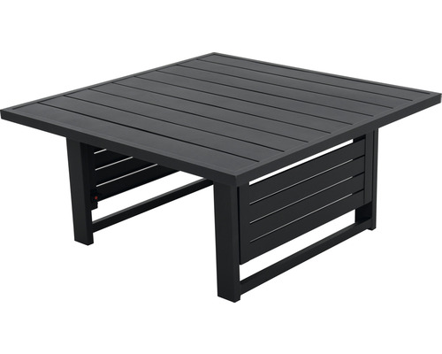 Vierkante tuintafel van aluminium met lattenbodem