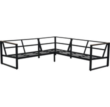 GARDEN PLACE Lounge diningset Viven aluminium antraciet incl. zitkussen, 208x208x64,5 cm