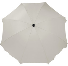 Geopende parasol van bovenaf