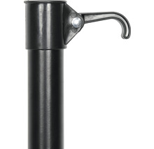 Steelhouder met haak voor bevestiging aan een stang