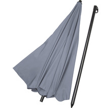 Grijze parasol met grondpen