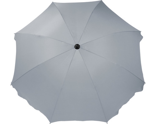 Bovenaanzicht van een open parasol