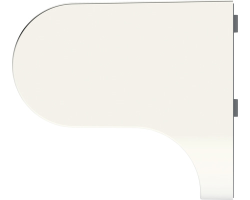 Wandplank met afgeronde hoek