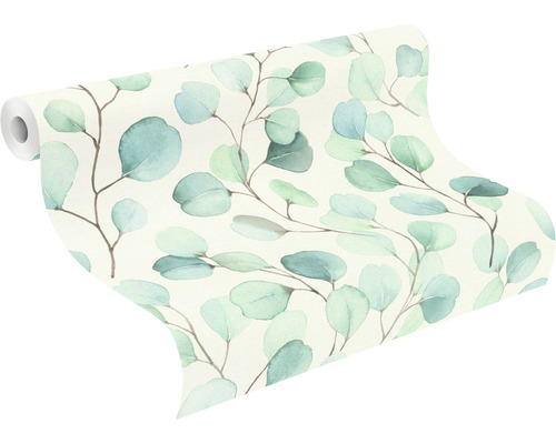 Behangrol met eucalyptusmotief