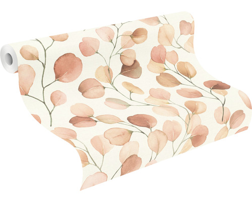 Behangrol met eucalyptusbladmotief