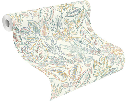 Behangrol met bladerpatroon