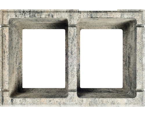 Betonnen holle bouwsteen met twee openingen