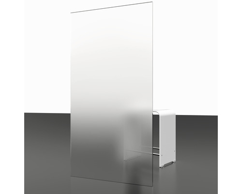 Glazen privacywand met houder
