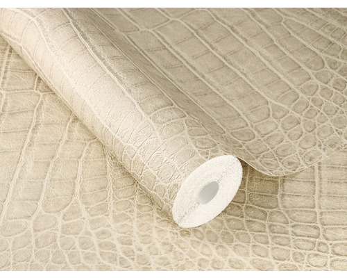 Rol behang met krokodillenpatroon