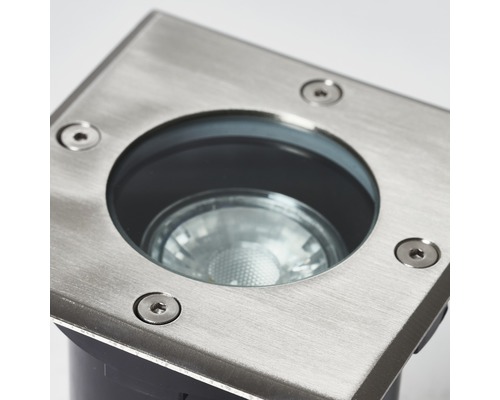 Inbouw grondspot van roestvrij staal