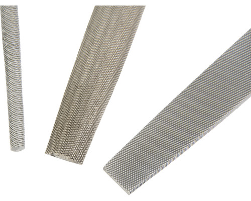 Detailopname van verschillende metalen vijlen