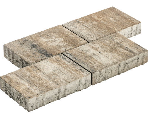 Vier betonnen straatstenen