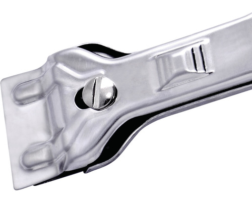 Glaskrabber van metaal met schroef voor mesbevestiging