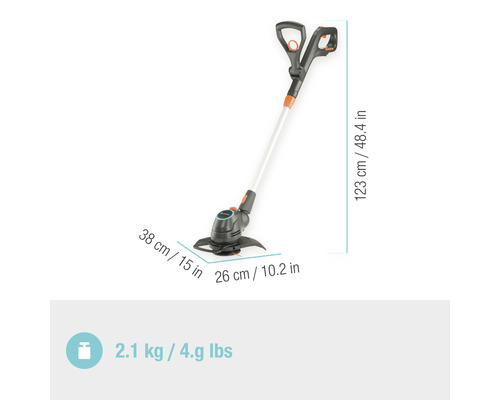 Grasmaaier met afmetingen