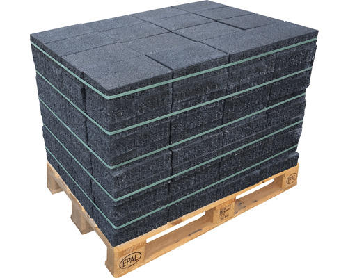 Pallet met vierkante rubberen vloertegels