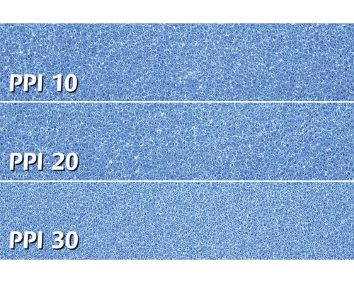 Schuim met verschillende porositeit: 10 PPI, 20 PPI, 30 PPI