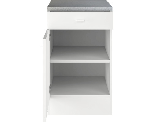 Wastafelonderkast met lade, deur en twee legplanken