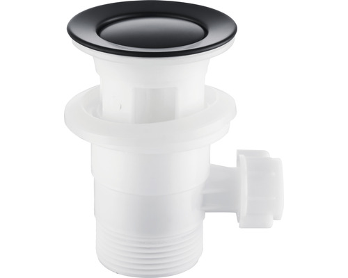 Wastafelafvoerset met zwarte ventielkegel