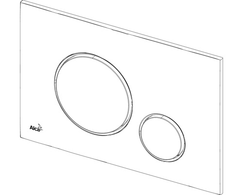 Alca logo, bedieningspaneel voor toiletspoeling met twee knoppen