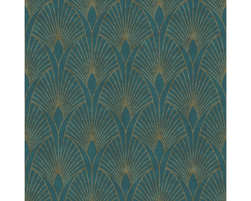 Behang met geometrisch waaiermotief