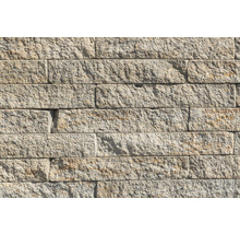 Close-up van een natuurstenen wandbekleding