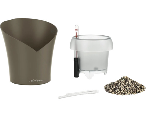 Lechuza Canaro plantenbak set met waterniveau-indicator, substraat en bewateringssysteem