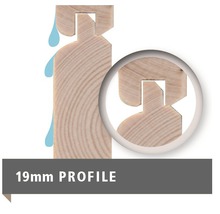 Profielhout met een profiel van 19 mm