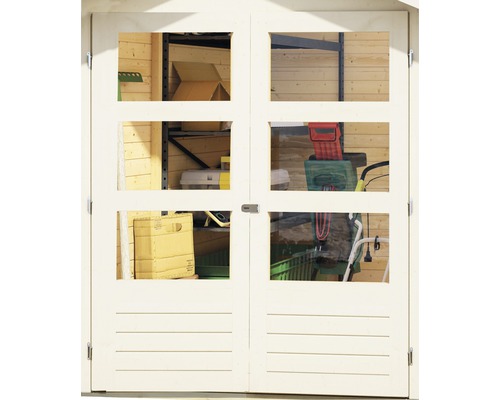 Tuinhuis met dubbele deur en ramen