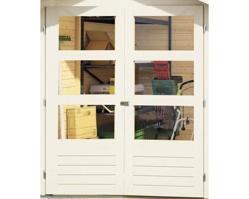 Tuinhuis met dubbele deur en ramen