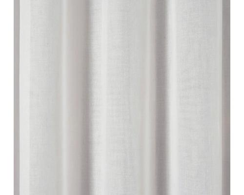 Wit, licht transparant gordijn met plooien