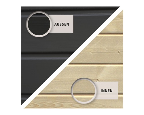 Houten gevelbekleding met buiten- en binnenkant