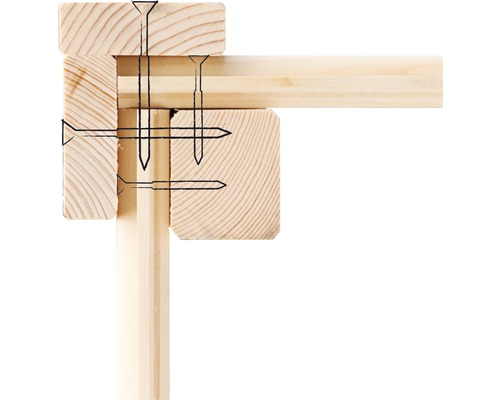 Houten constructie met schroeven