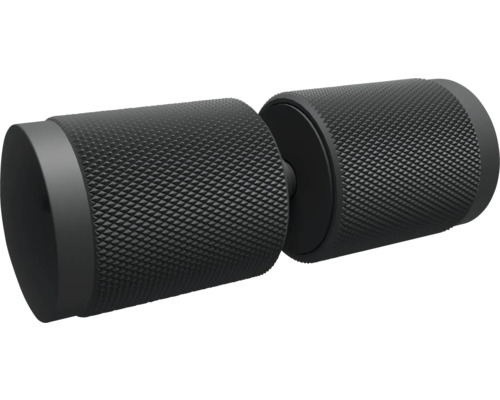 Twee ronde, gekartelde draaiknoppen