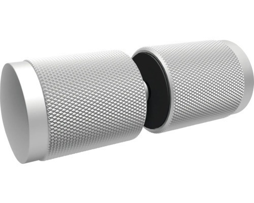 Zilverkleurige stuureindplug met gekarteld patroon