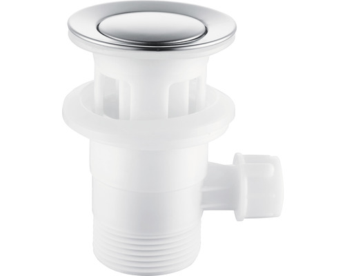 Wastafelstop van kunststof met chroom afwerking