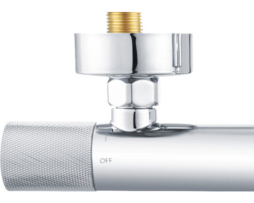 Hoekstopkraan met afsluiting en gouden schroefdraad