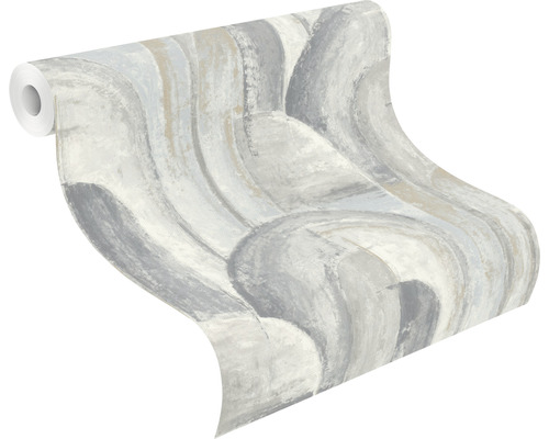 Rol vliesbehang met abstract steenpatroon