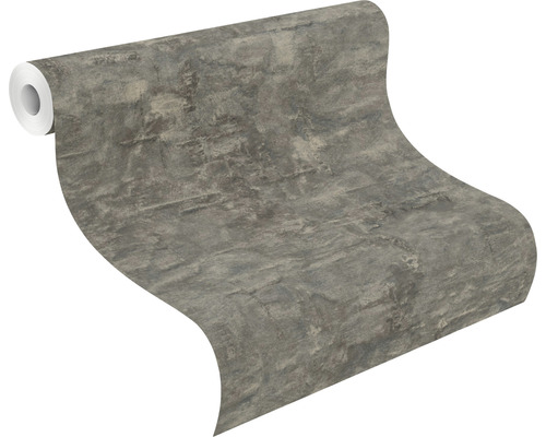 Rol behang met steendecor