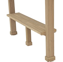 Detailopname van een houten tafel met tafelpoten