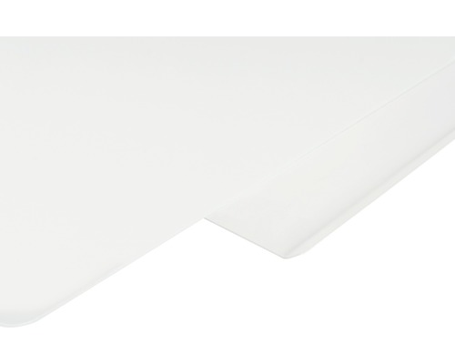 Uitsnede van een witte douchebak