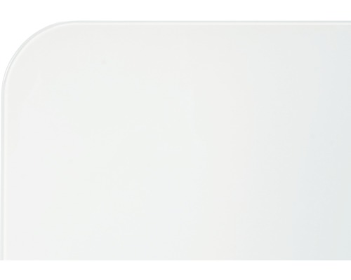 Detail van een tafelblad met afgeronde hoek