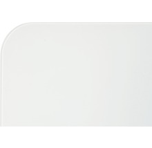 Detailopname van een witte, afgeronde hoek