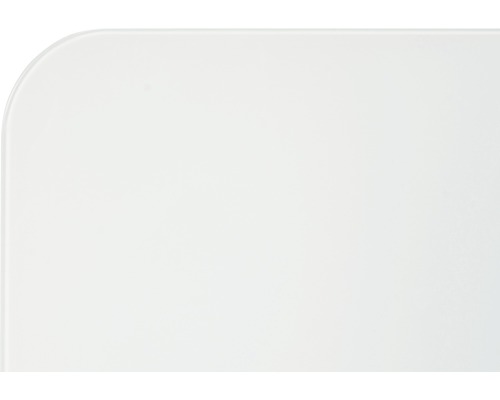 Detailopname van een witte, afgeronde hoek