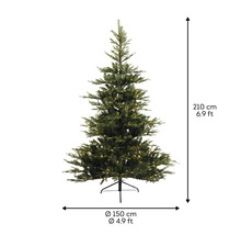 Kunstkerstboom, 210 centimeter hoog, diameter 150 centimeter
