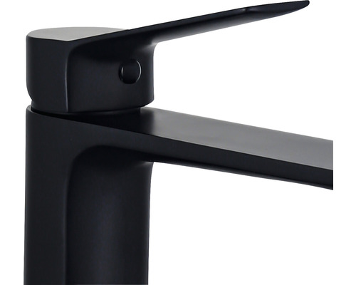 Zwarte wastafelmengkraan voor de badkamer