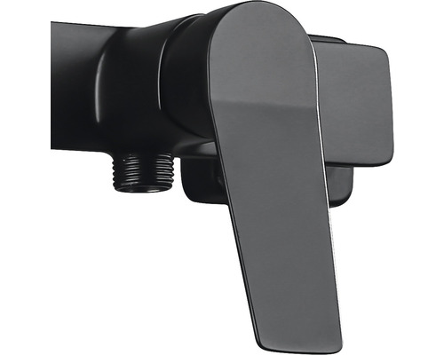 Zwarte douchemengkraan met hendel