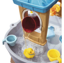 Waterspeeltafel met gele rubberen eend en waterrad voor kinderen