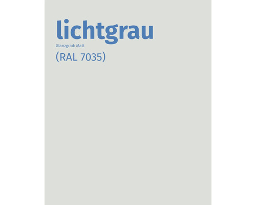 Lichtgrijze kleur, glansgraad mat, RAL 7035