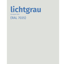 Kleur lichtgrijs, glansgraad mat, RAL 7035