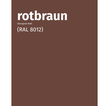 Roodbruine kleur, matte glans, RAL 8012